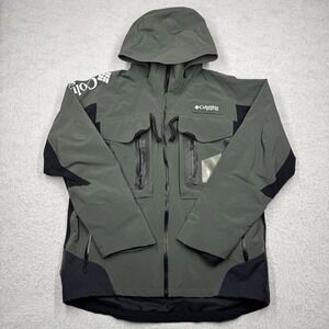 Columbia Fire Storm Omni Heat Wick Evap Fishing Jacket Green Men's Size Medium